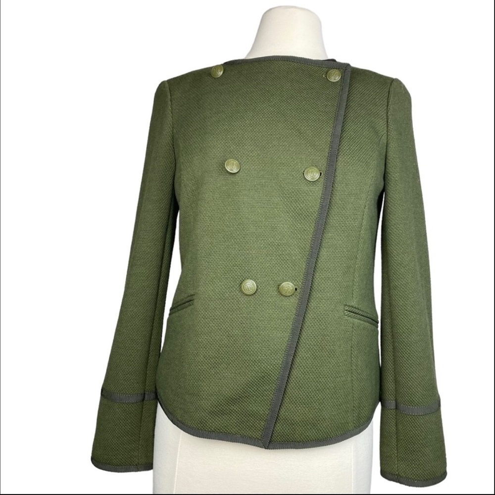 Talbots Quilted Blazer Jacket Double Breasted Arm… - image 1